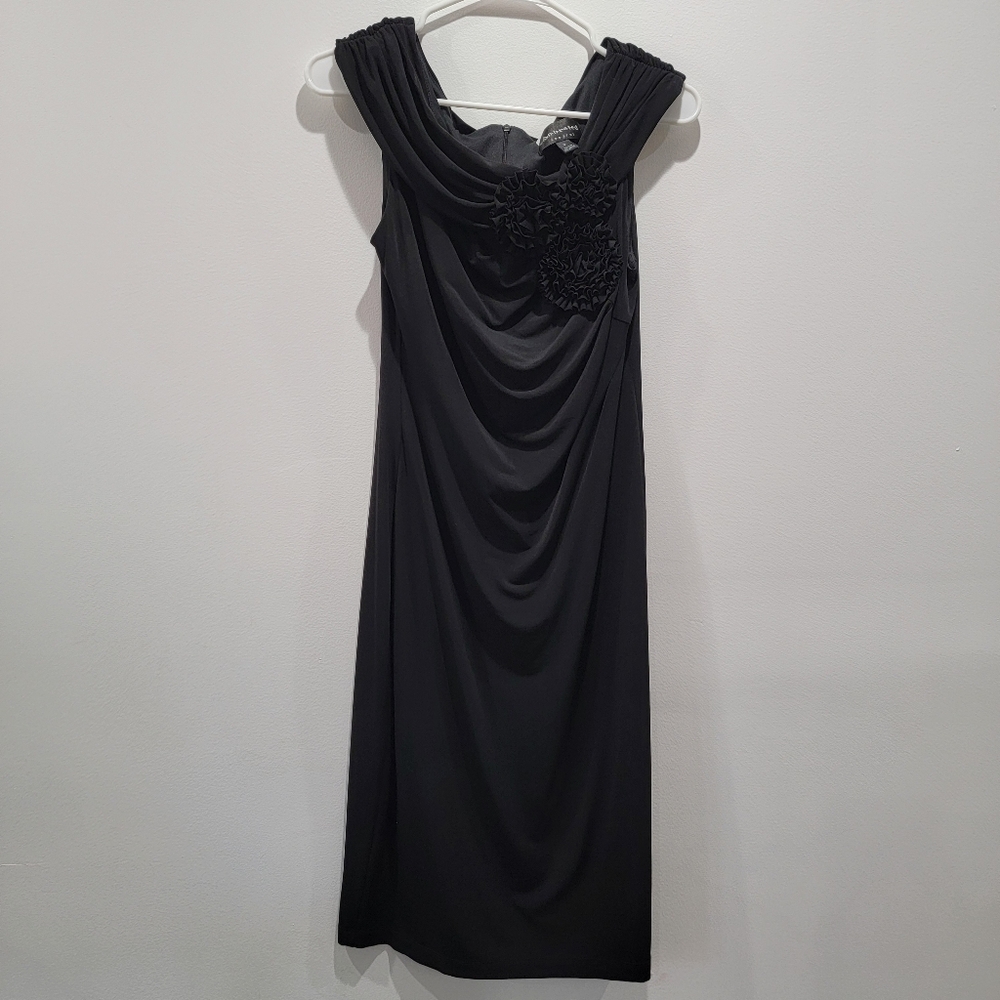 Connected Apparel Elegant Black Dress Sz 6
